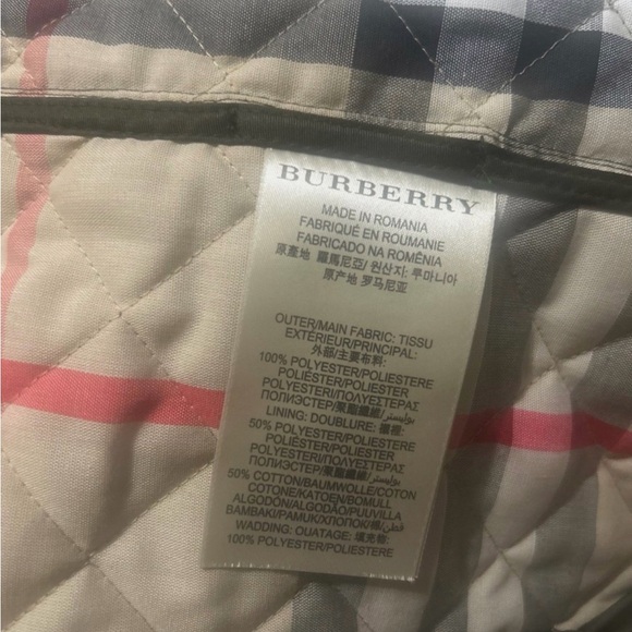 New Authentic Burberry Quilted Jacket - Dark Green - Picture 4 of 6